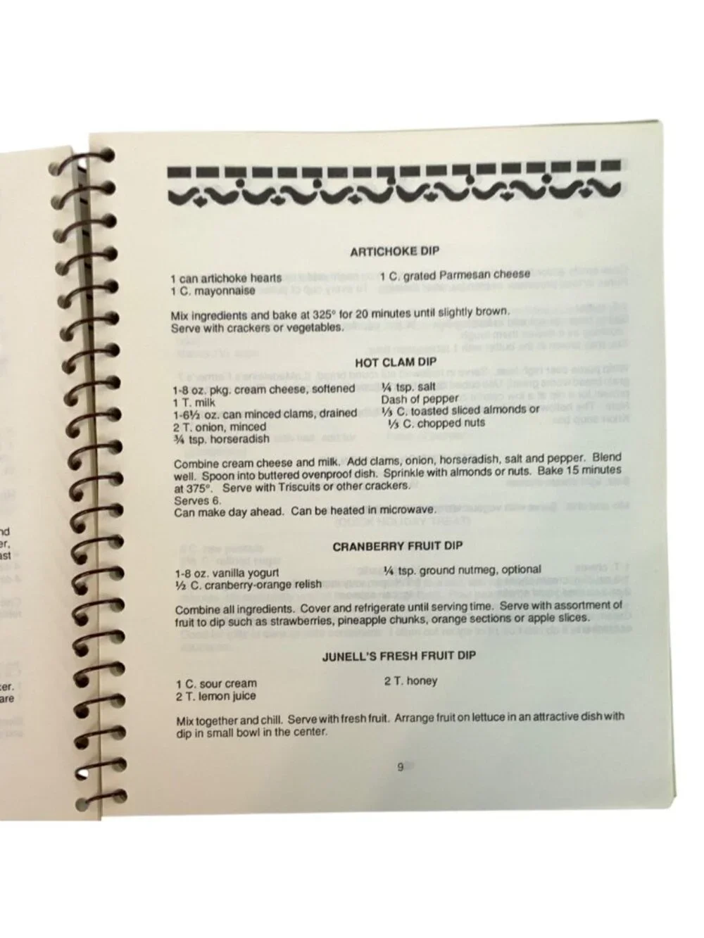 Thistle Hill Docent Guild recipes stenciled